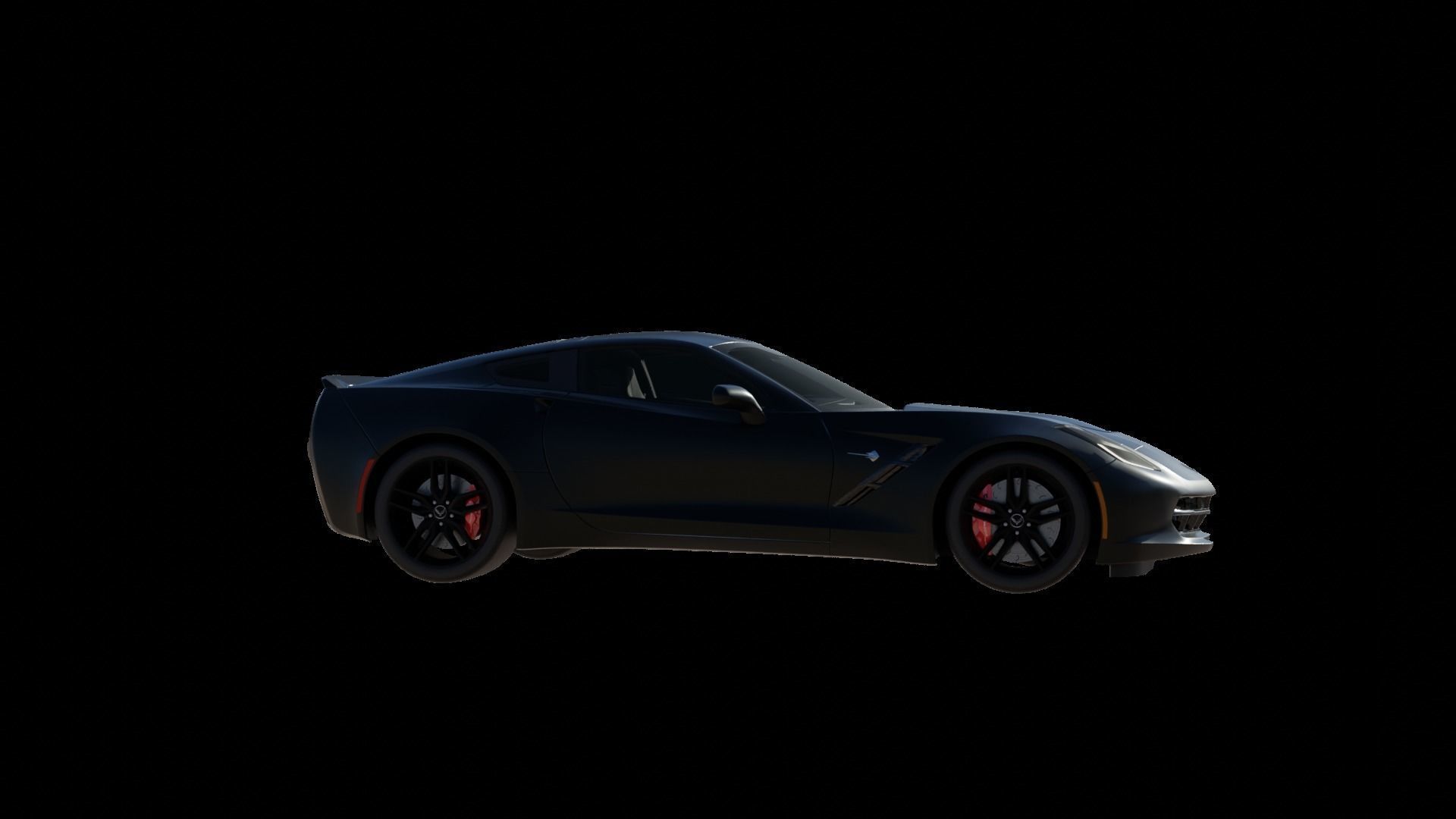 Corvette chevrolet sports car 3D model_76