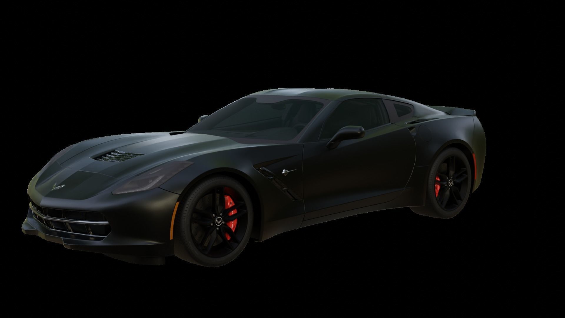 Corvette chevrolet sports car 3D model_4
