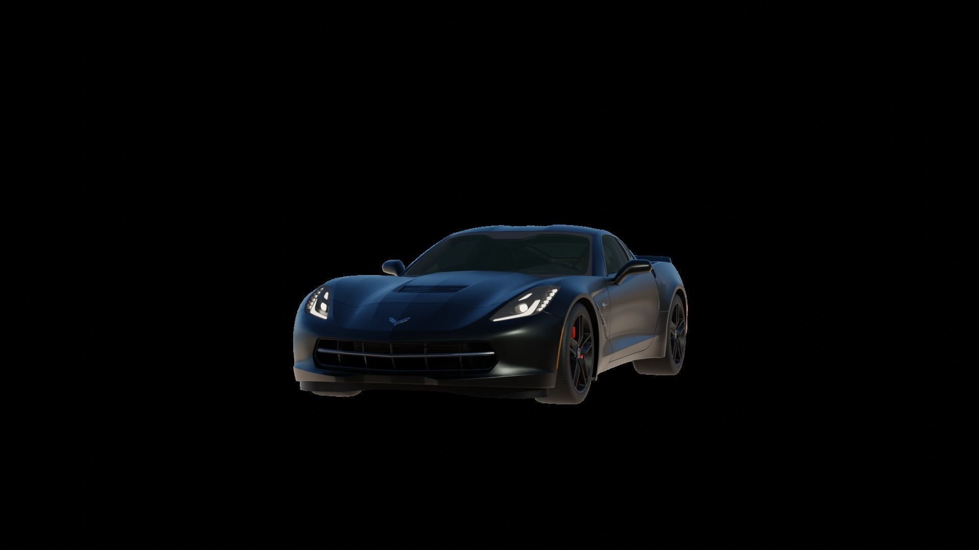 Corvette chevrolet sports car 3D model_69