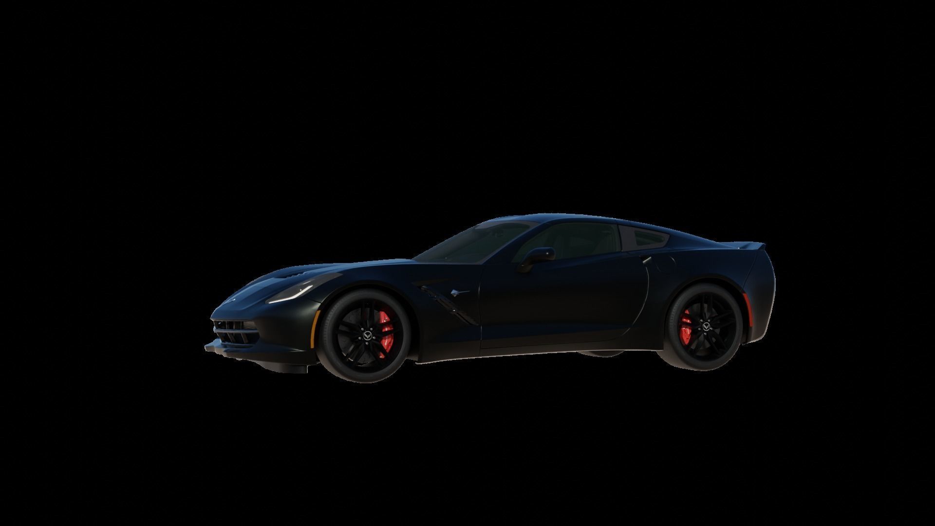 Corvette chevrolet sports car 3D model_70