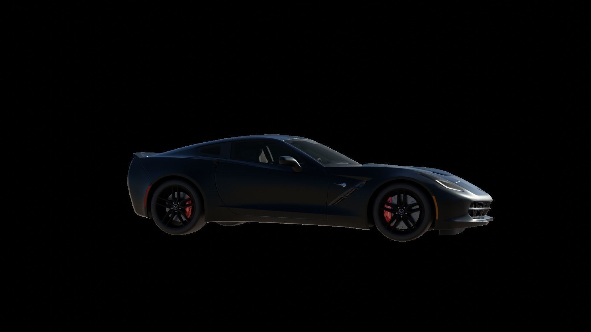 Corvette chevrolet sports car 3D model_75