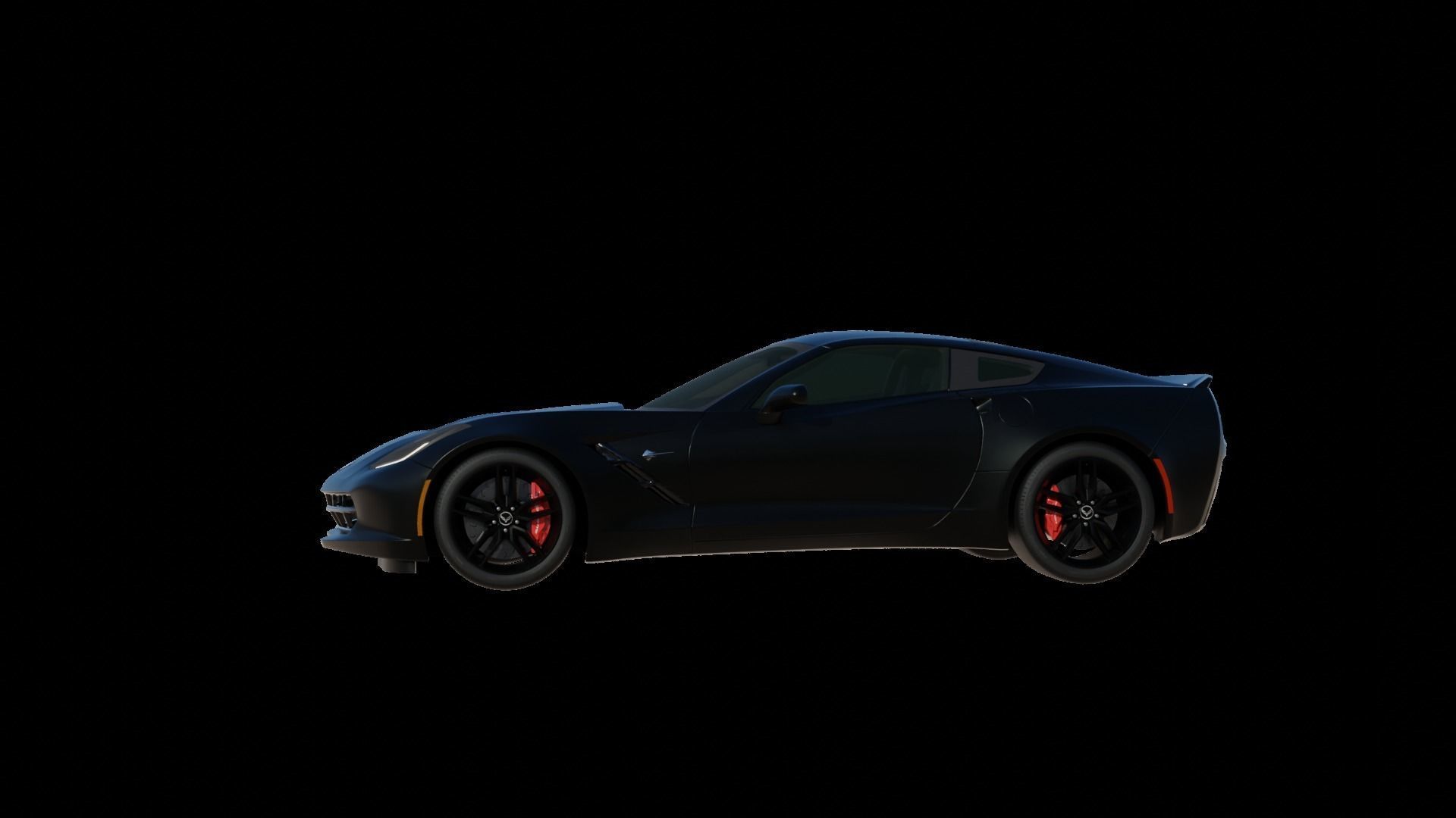 Corvette chevrolet sports car 3D model_51