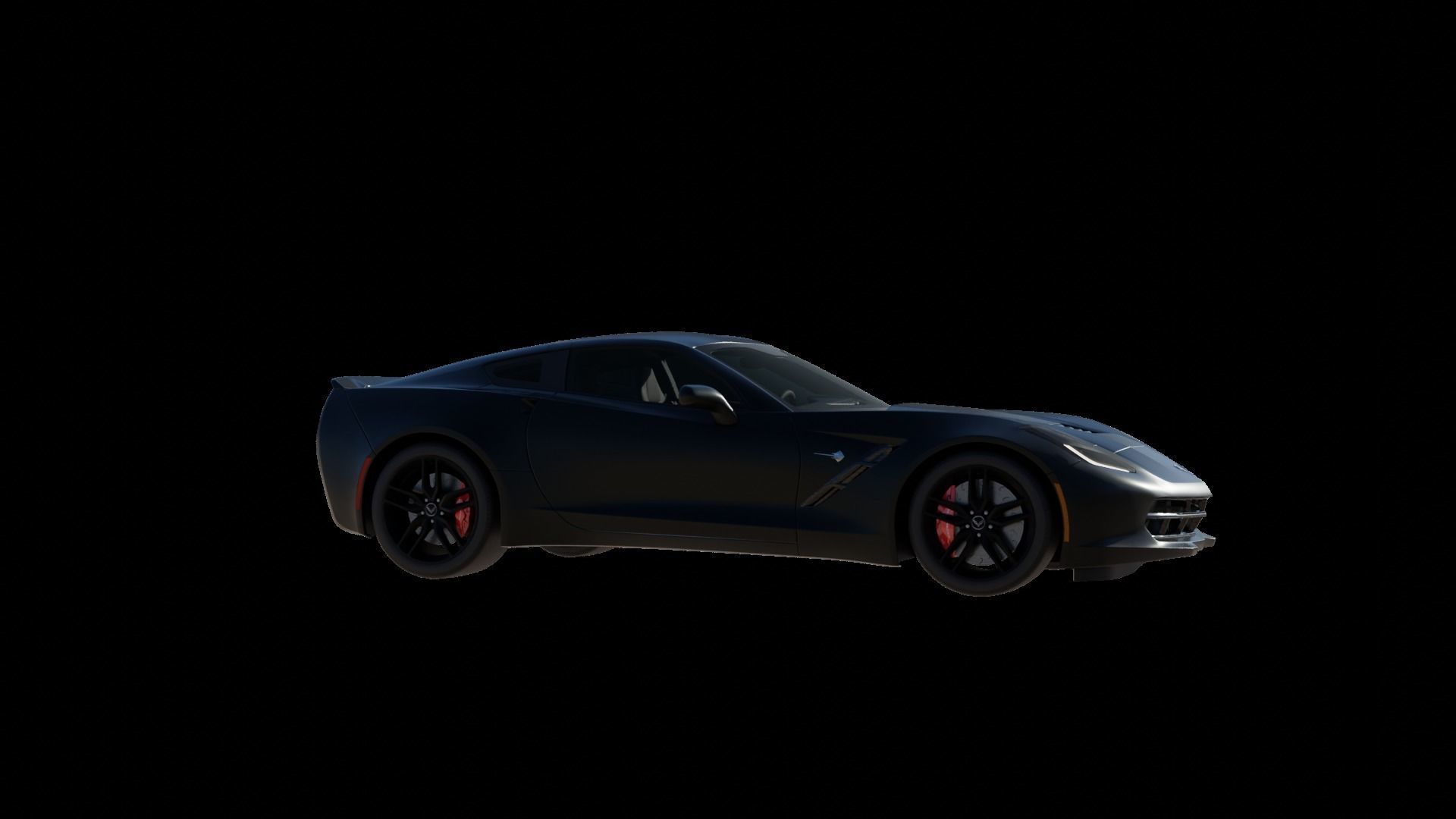 Corvette chevrolet sports car 3D model_77