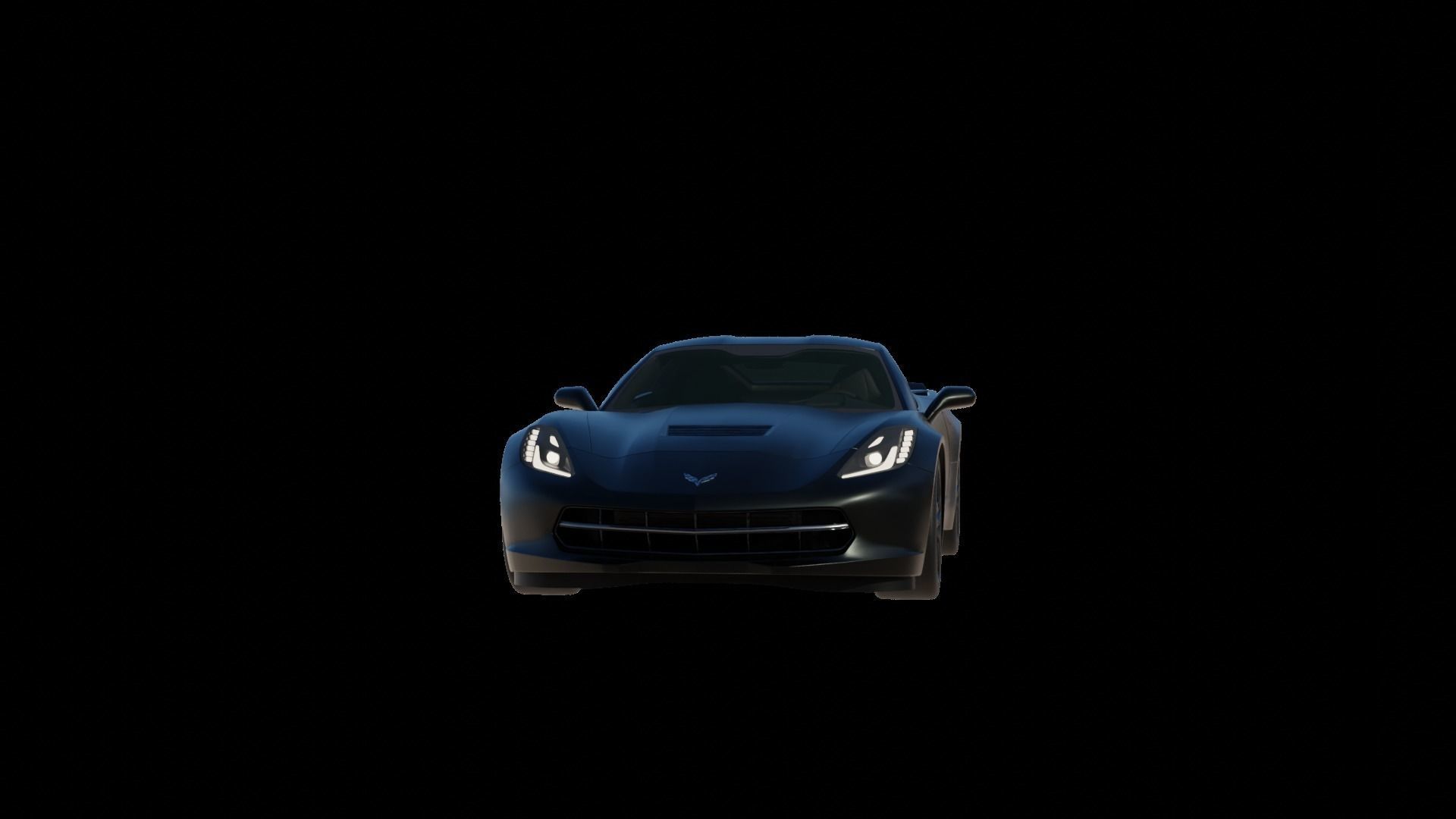 Corvette chevrolet sports car 3D model_65