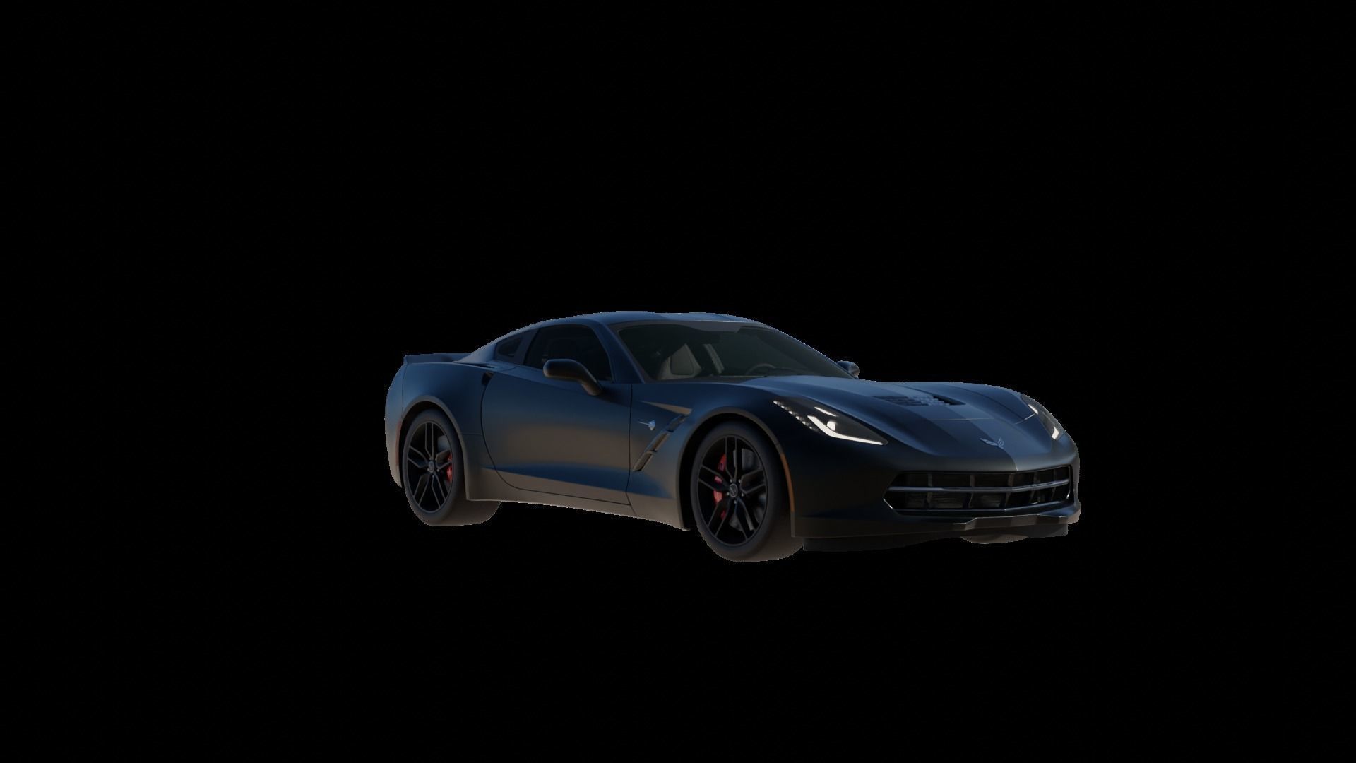 Corvette chevrolet sports car 3D model_49