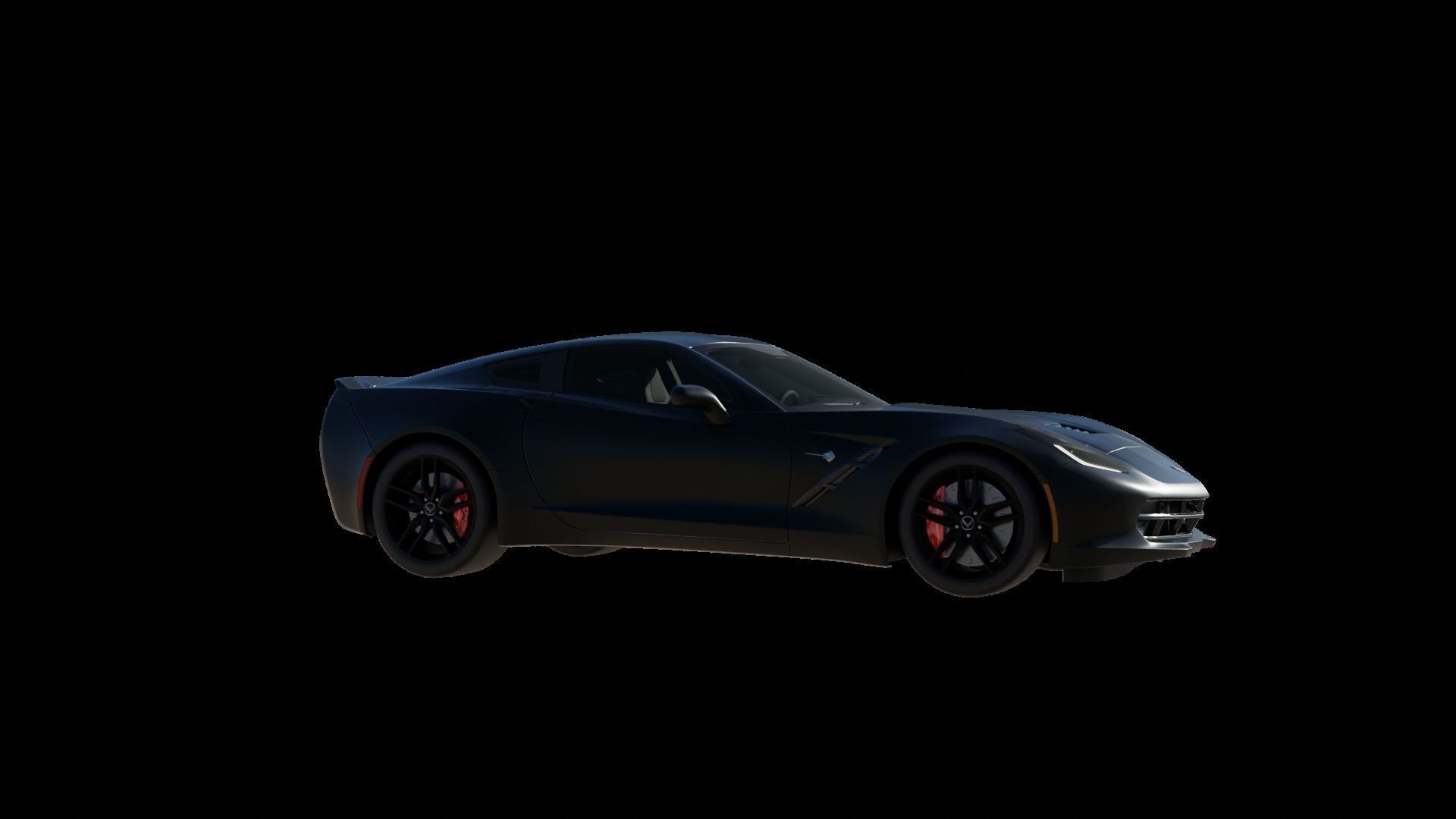 Corvette chevrolet sports car 3D model_11