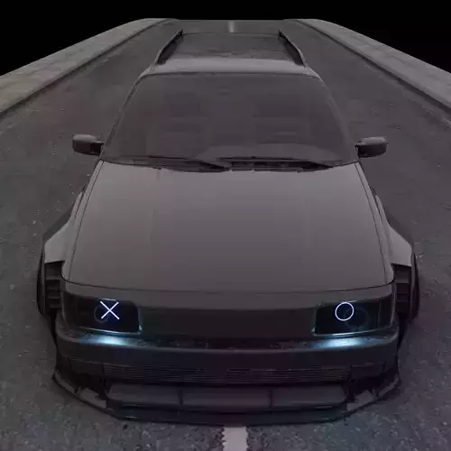 Tuning old car passat b3 1990 3D model