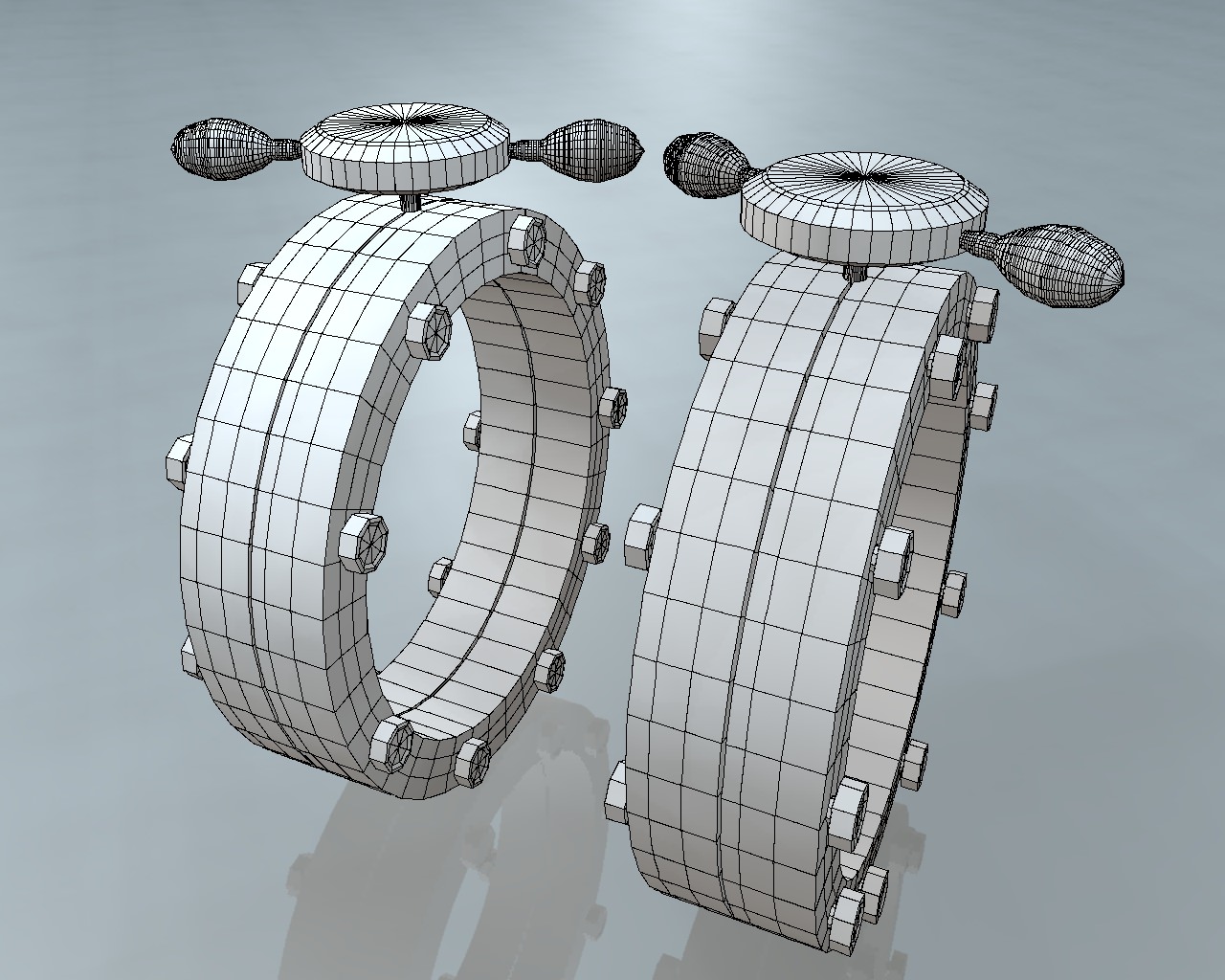 Rusted Pipe with Controler 3D model_1