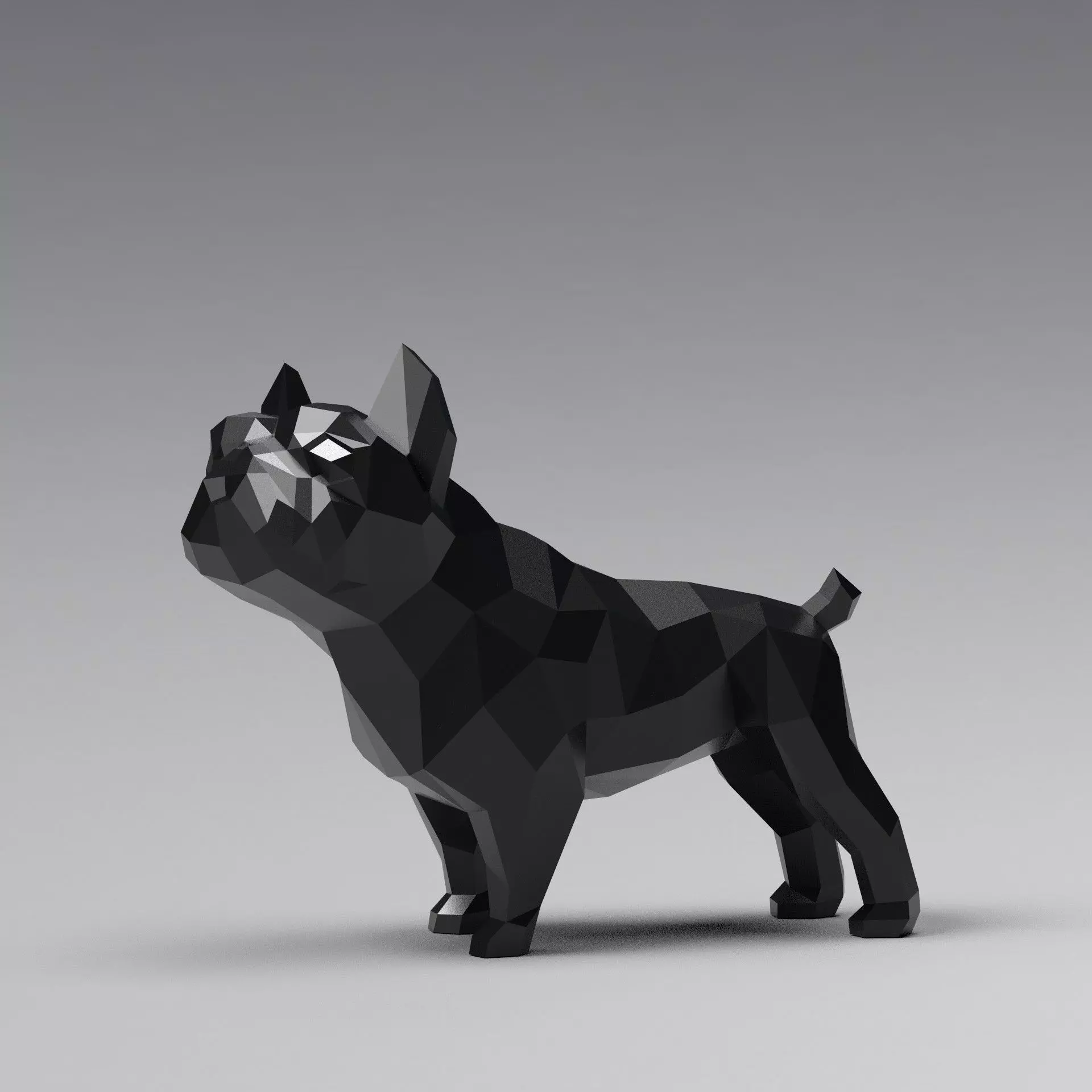 Geometric french bulldog 3D print model 3D print model