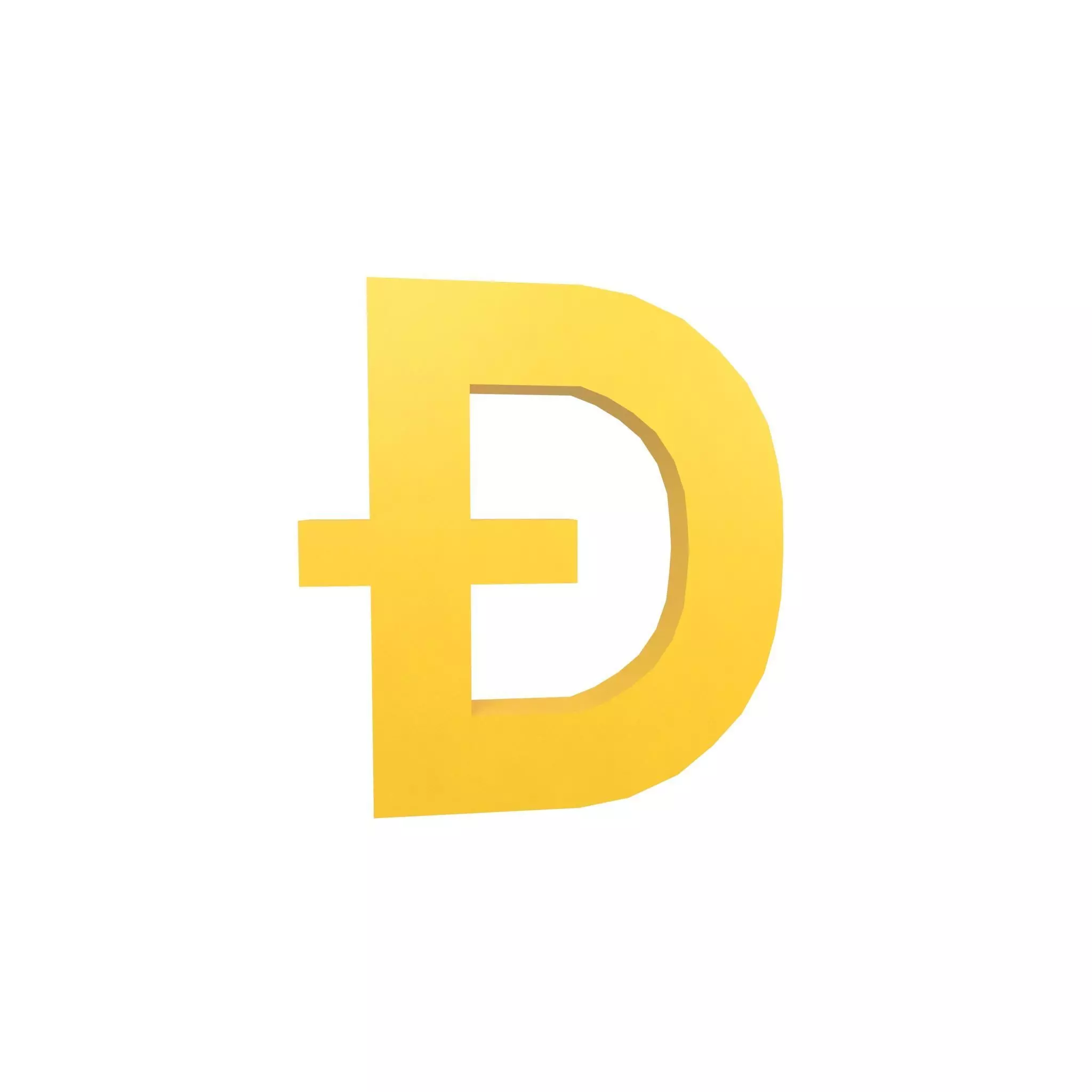 Doge Coin v3 002 Low-poly 3D model_0