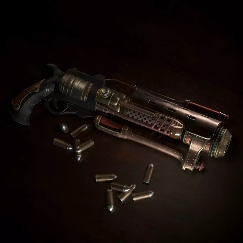 Van Helsing Revolver 3D model_0