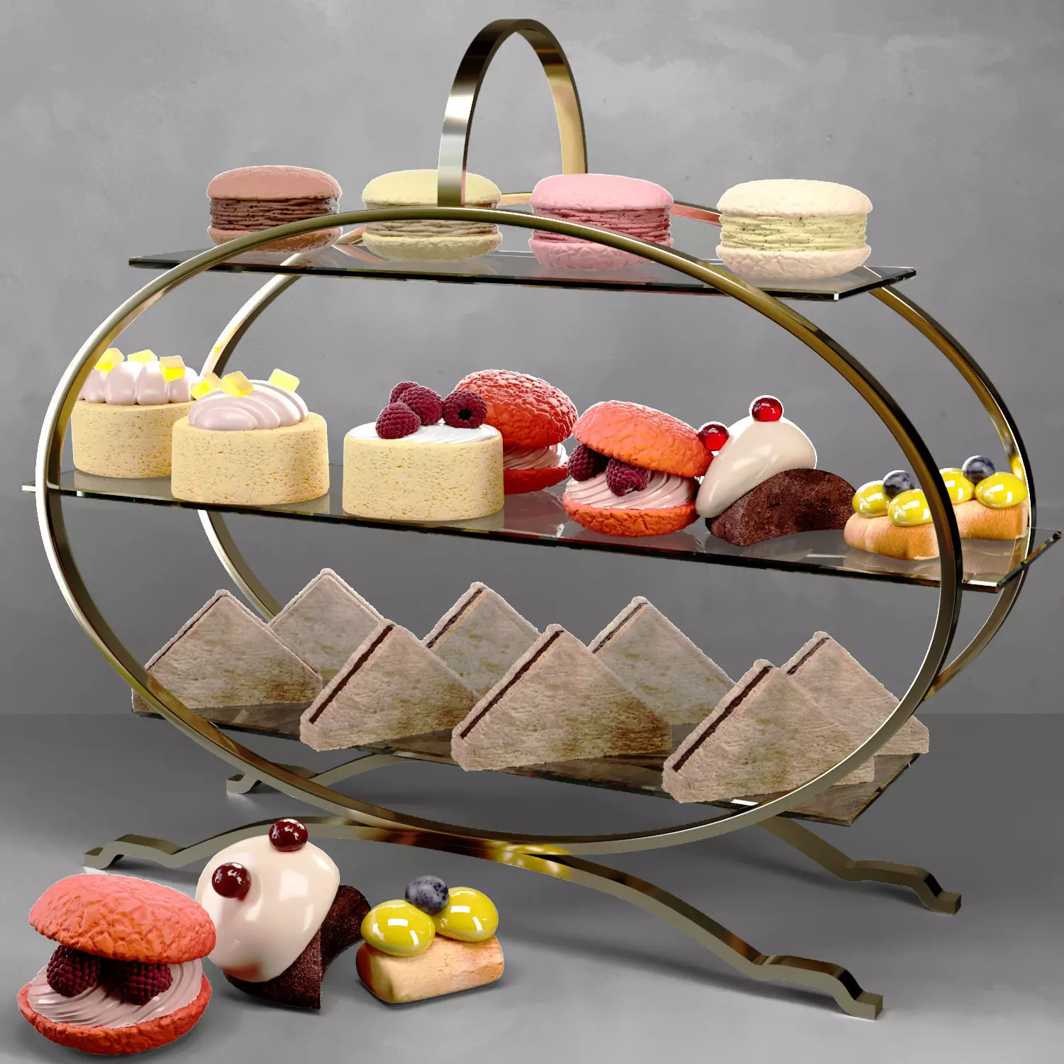 Desserts and sweets 3D model