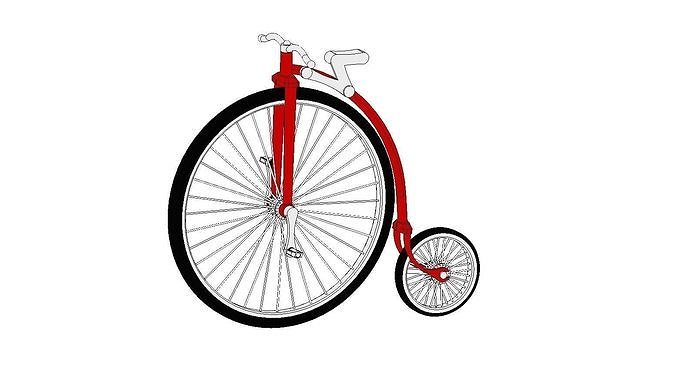 Penny farthing - 3d print model for assembly 3D print model