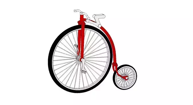 Penny farthing - 3d print model for assembly 3D print model