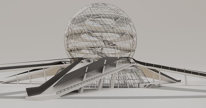 Futuristic Expo Center 3D model 3D model