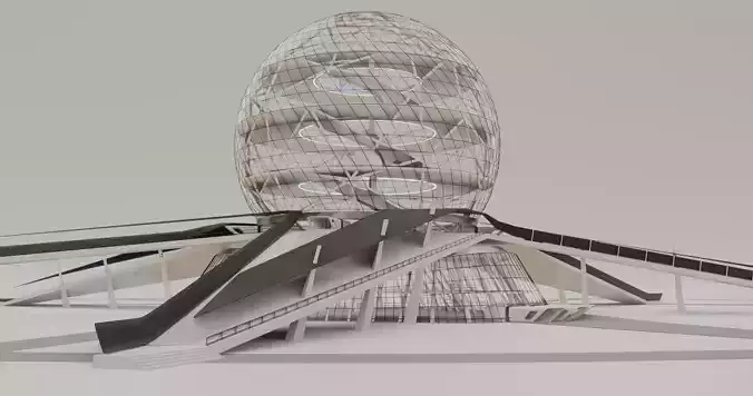 Futuristic Expo Center 3D model 3D model