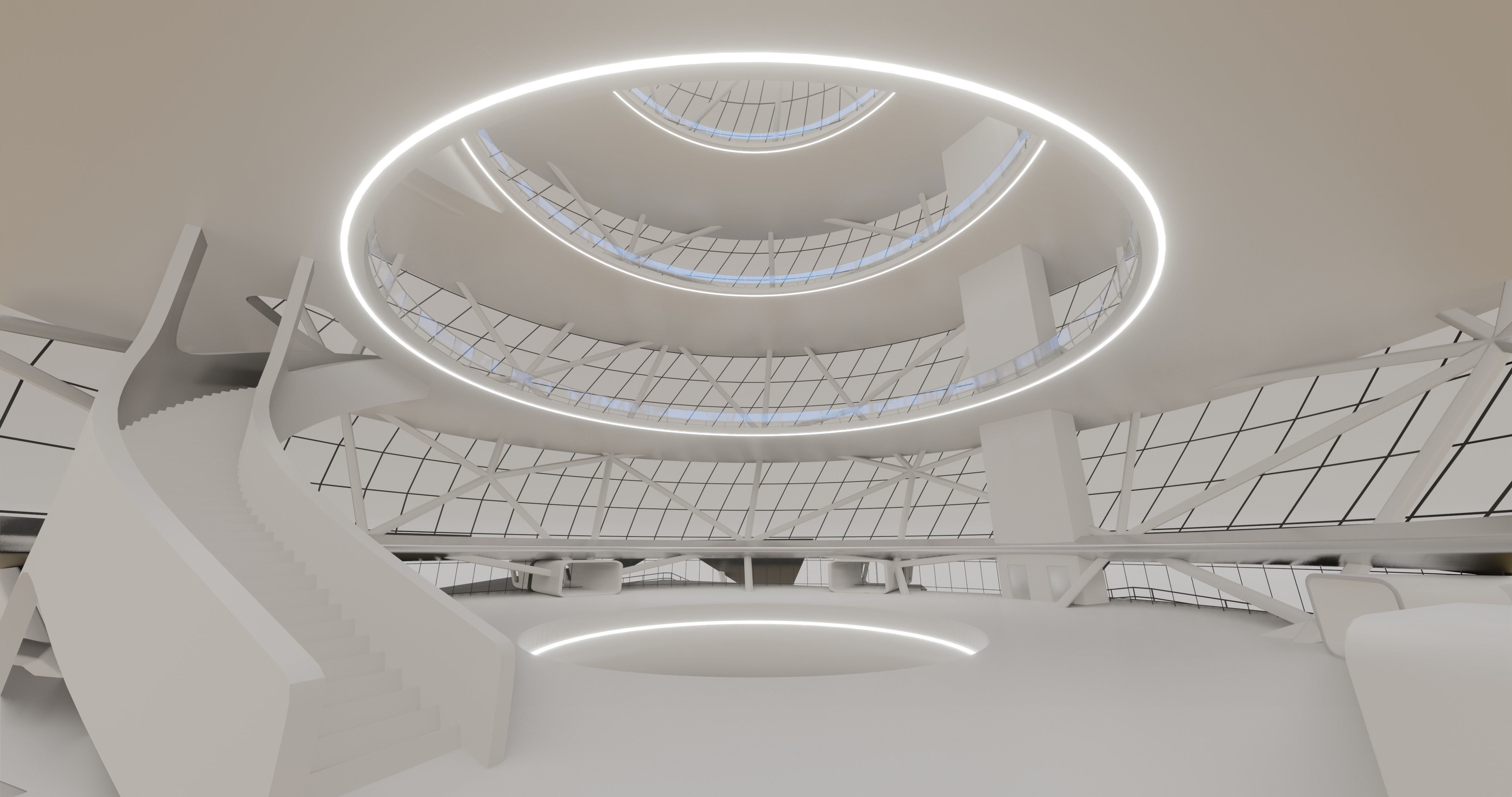 Futuristic Expo Center 3D model 3D model_1