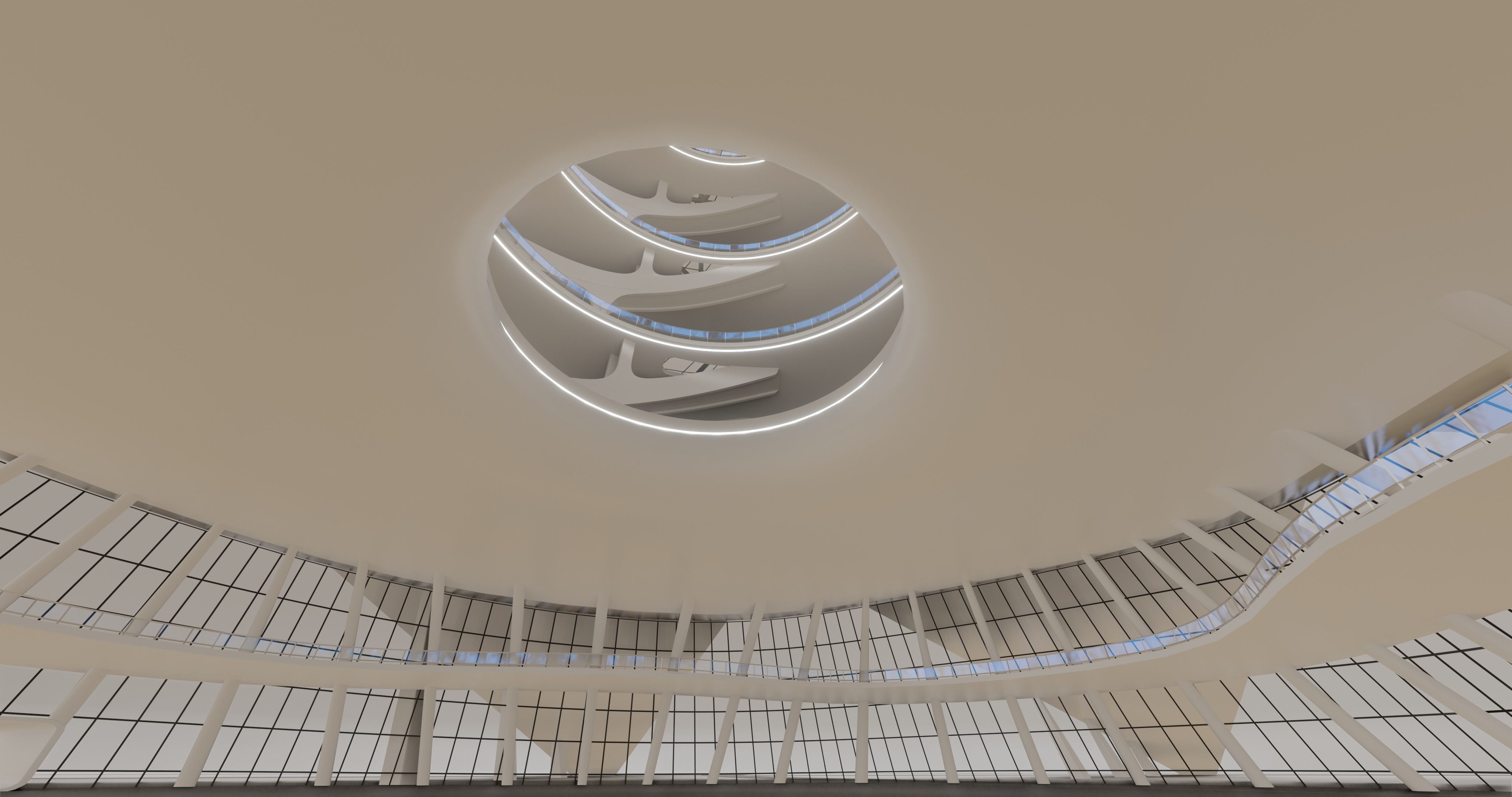Futuristic Expo Center 3D model 3D model_3