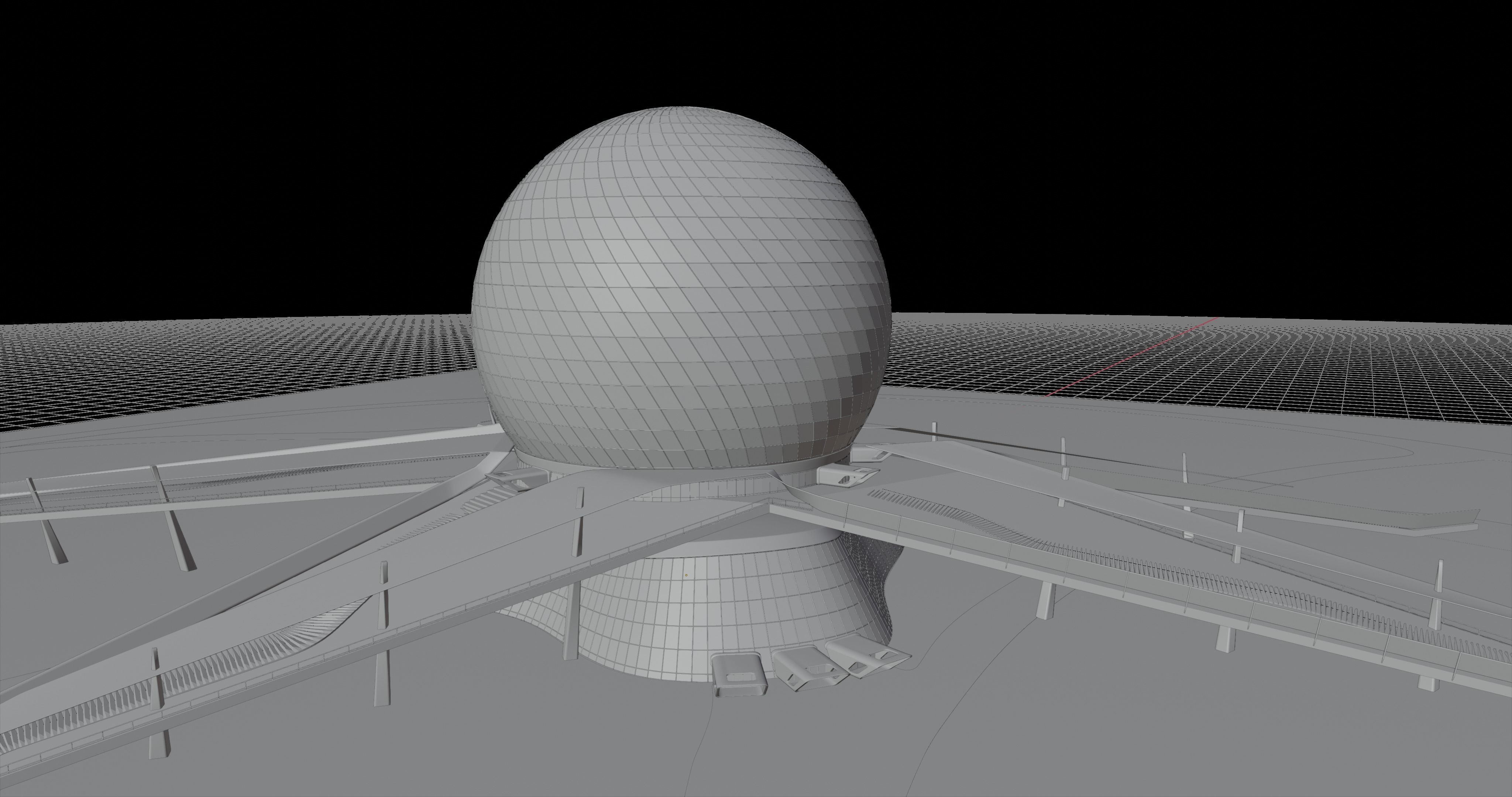 Futuristic Expo Center 3D model 3D model_6