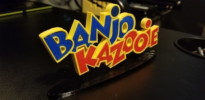 Banjo-Kazooie Logo Stand 3D print model