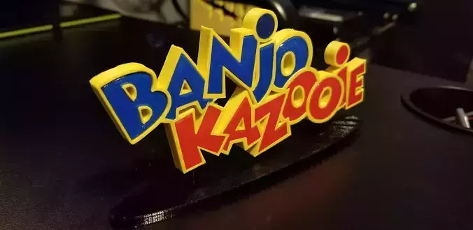 Banjo-Kazooie Logo Stand 3D print model