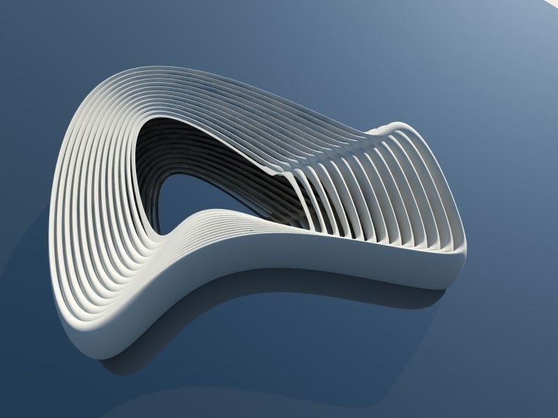 Architectural shape 3D model_1