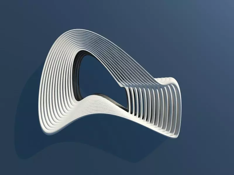 Architectural shape 3D model_0