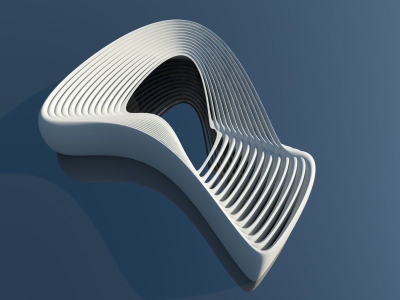 Architectural shape 3D model_2