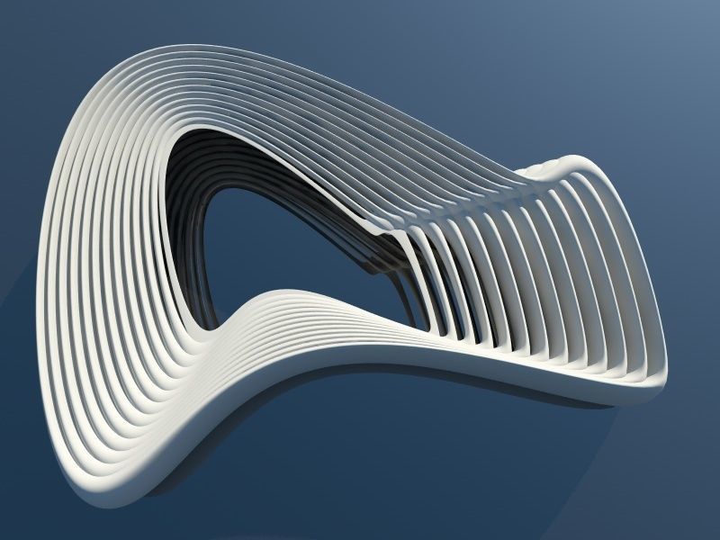 Architectural shape 3D model_3