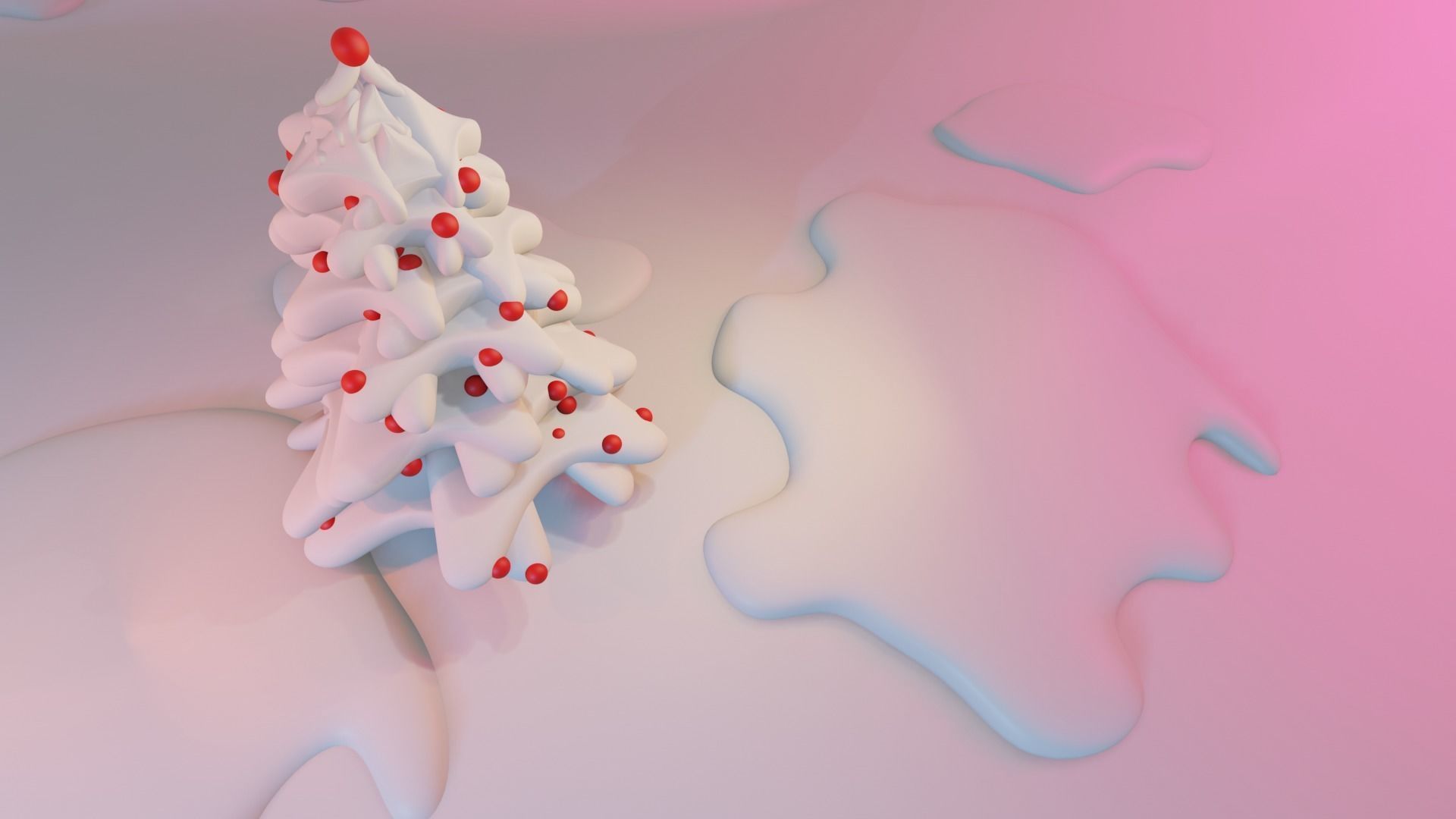 Snow fir 3D model Low-poly 3D model_6