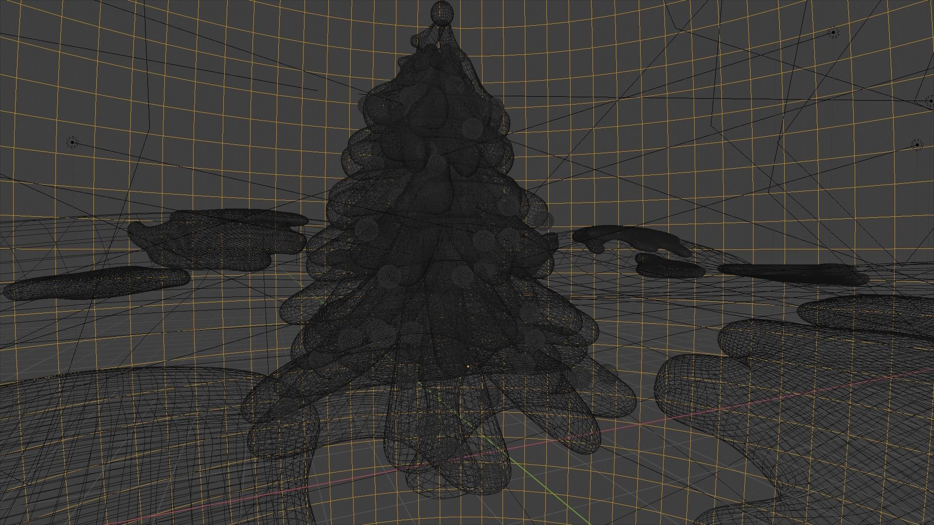 Snow fir 3D model Low-poly 3D model_2