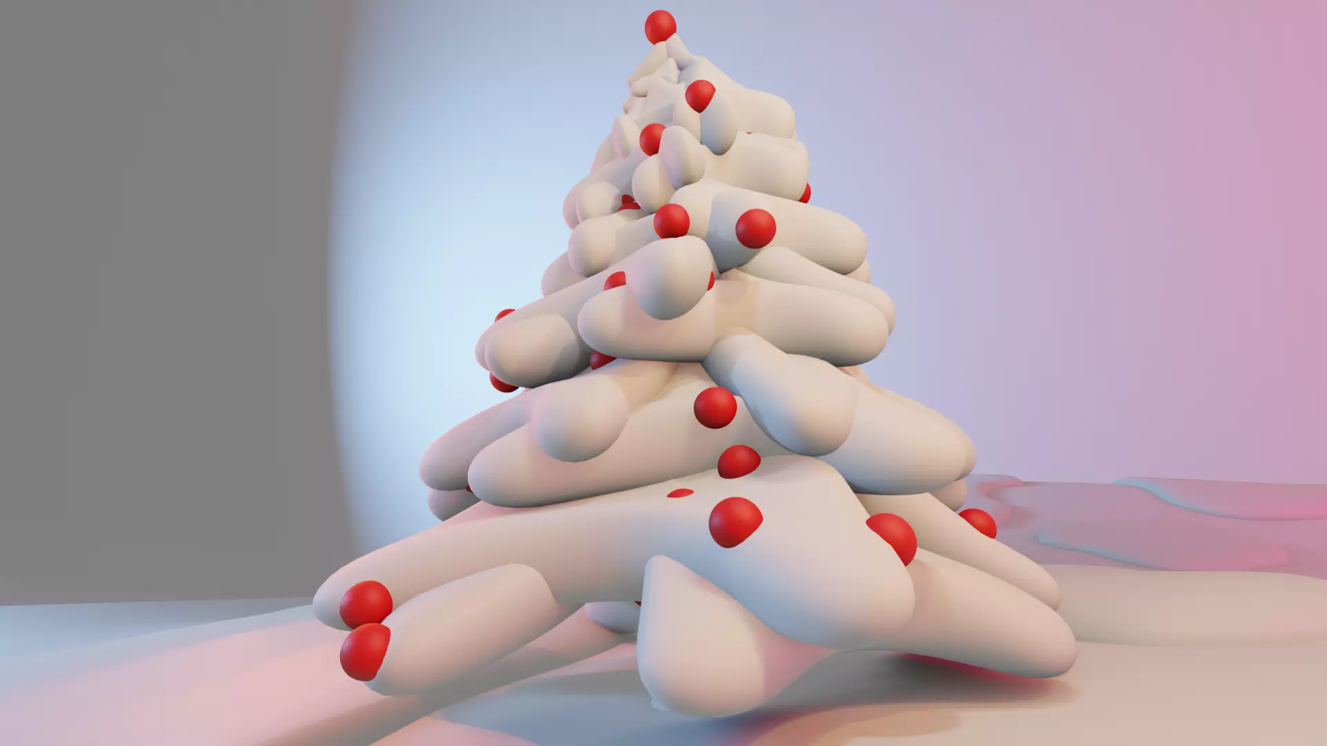 Snow fir 3D model Low-poly 3D model_0