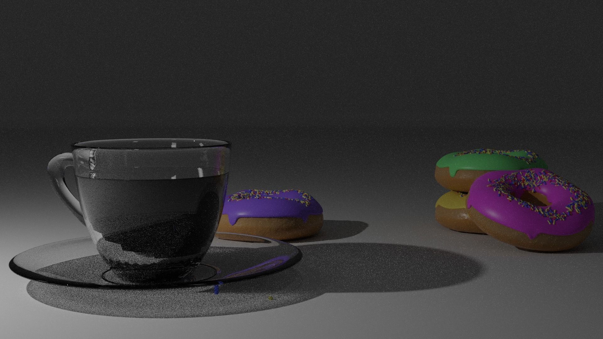 3D Donut and Coffee model 3D model Low-poly 3D model_8