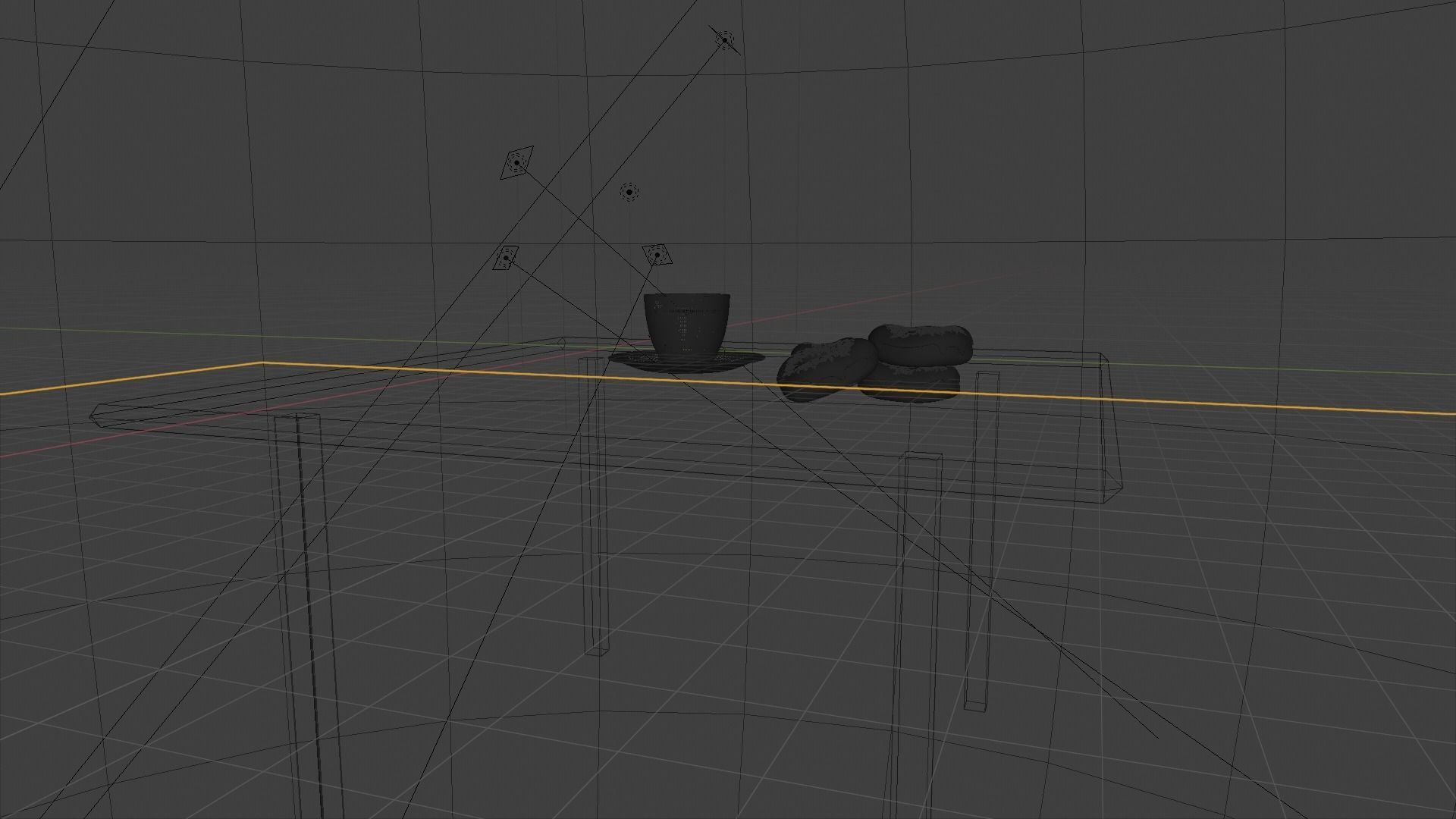 3D Donut and Coffee model 3D model Low-poly 3D model_1