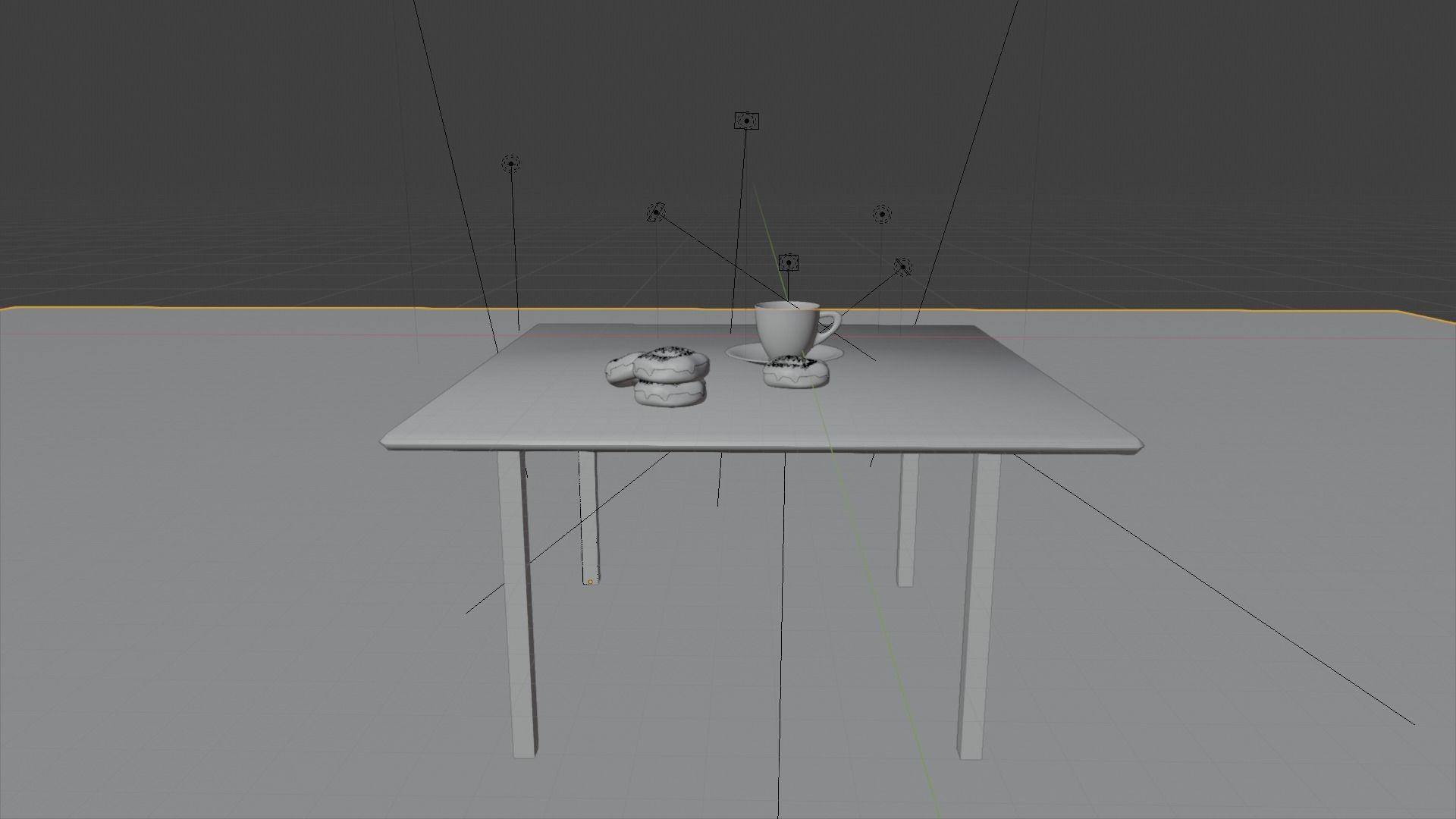 3D Donut and Coffee model 3D model Low-poly 3D model_4