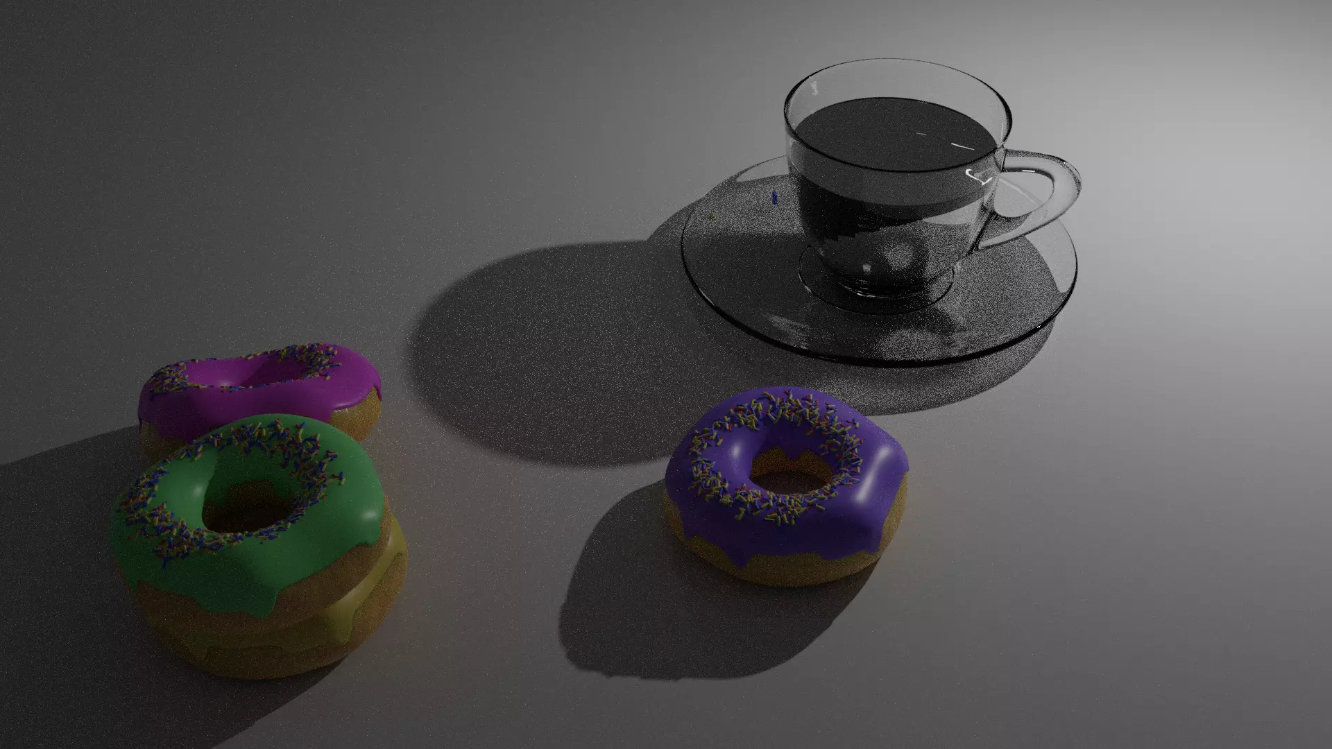 3D Donut and Coffee model 3D model Low-poly 3D model_0