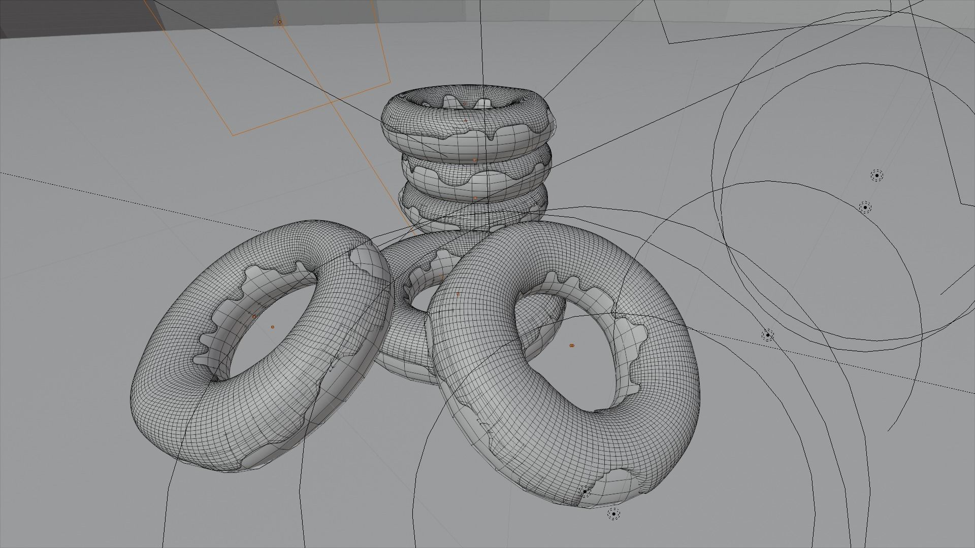 3D Donut and Coffee model 3D model Low-poly 3D model_10