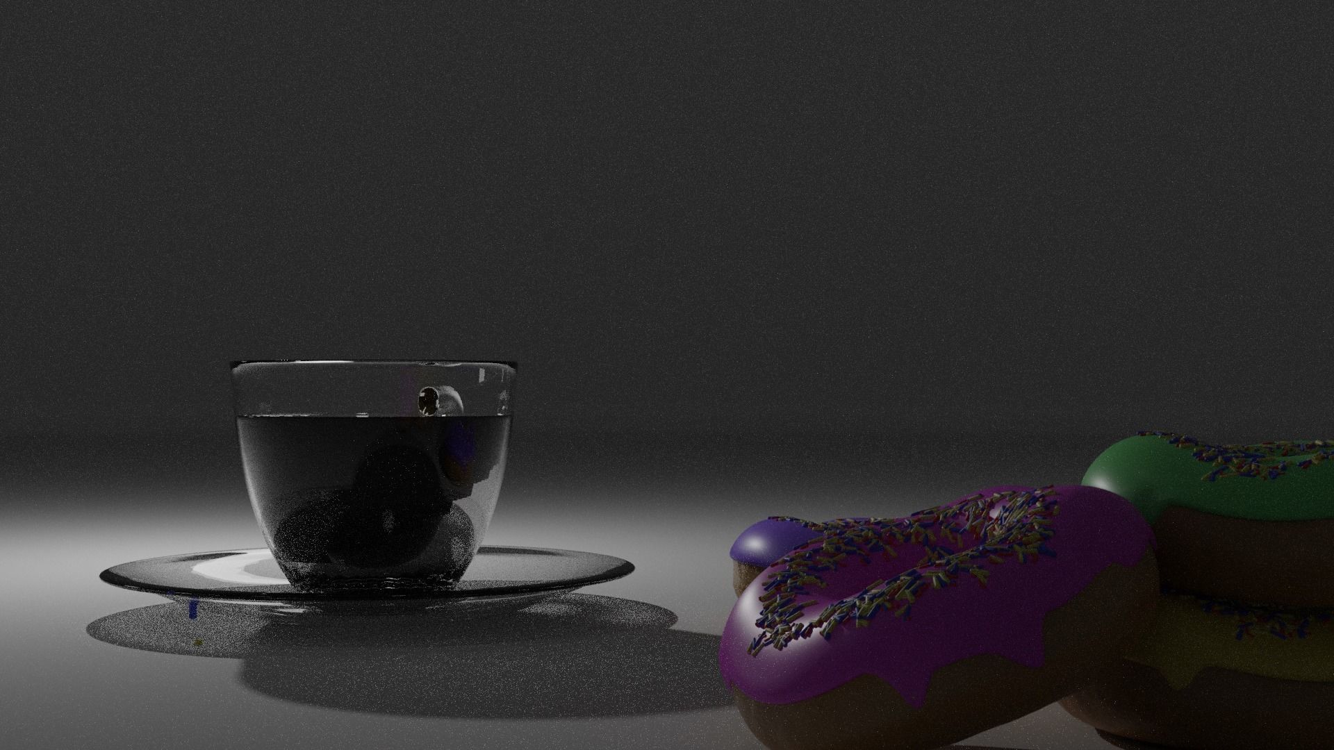 3D Donut and Coffee model 3D model Low-poly 3D model_7