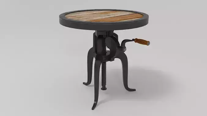 Industrial Adjustable Height Accent Table