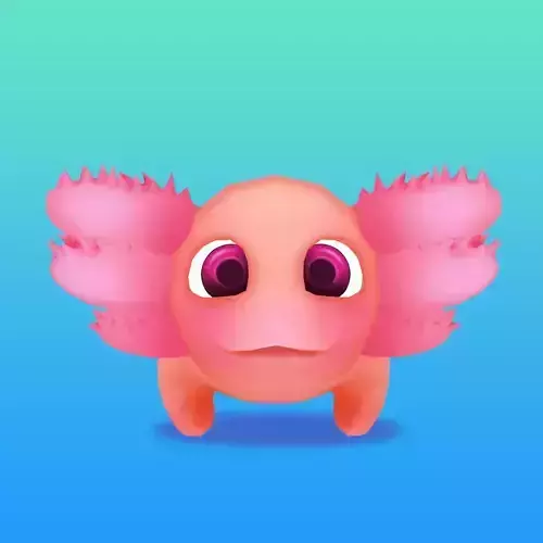 Low-poly Cute Axolotl