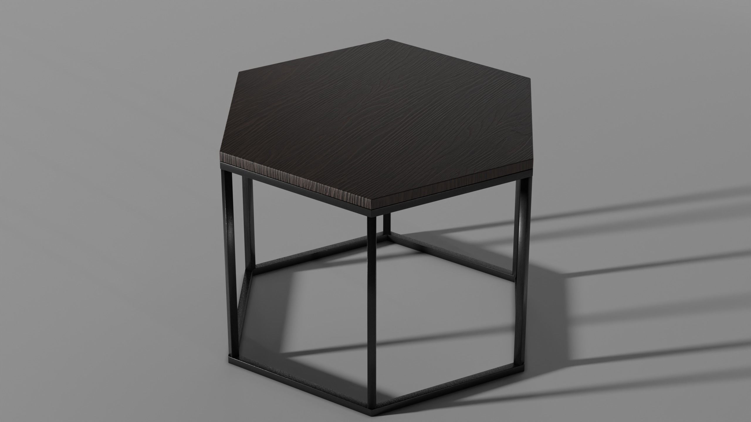 Hexagon Table Ante Low-poly 3D model_2