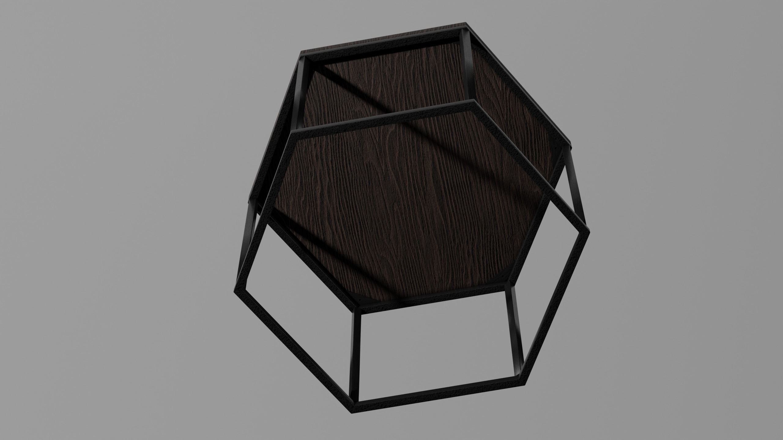 Hexagon Table Ante Low-poly 3D model_3