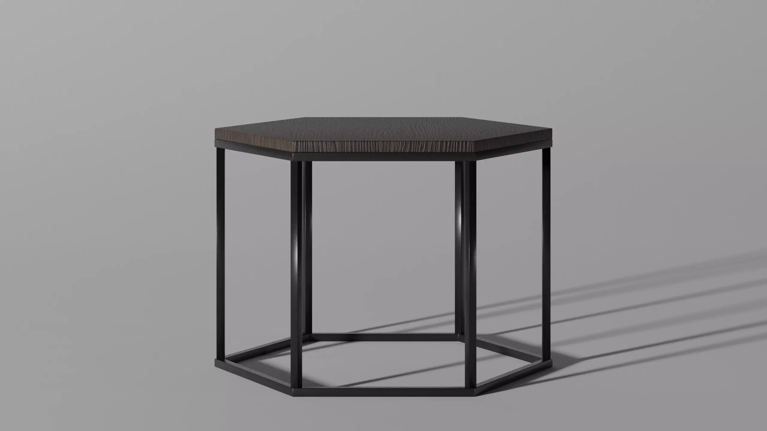 Hexagon Table Ante Low-poly 3D model_0