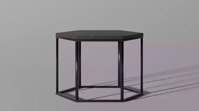 Hexagon Table Ante Low-poly 3D model