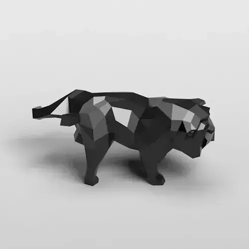 Geometric pissing english bulldog 3D print model
