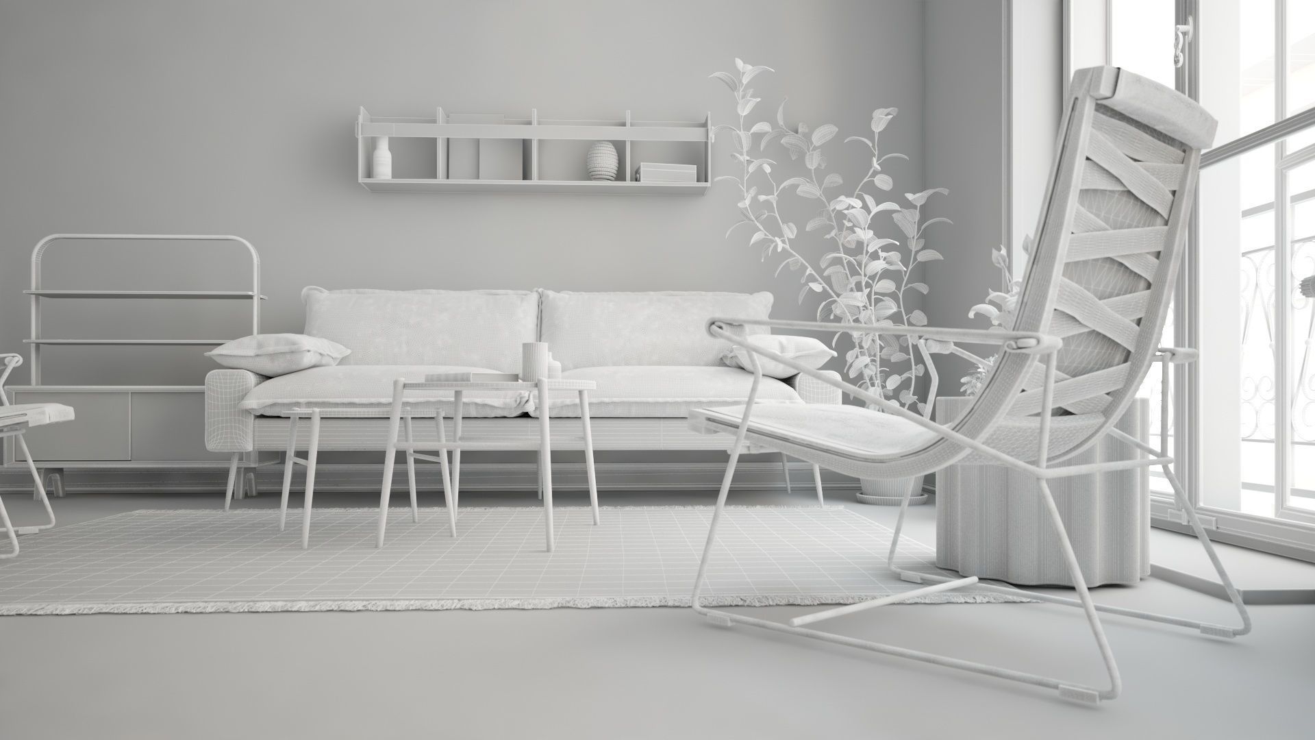 CA - Scandinavian interior scene 3D model_8