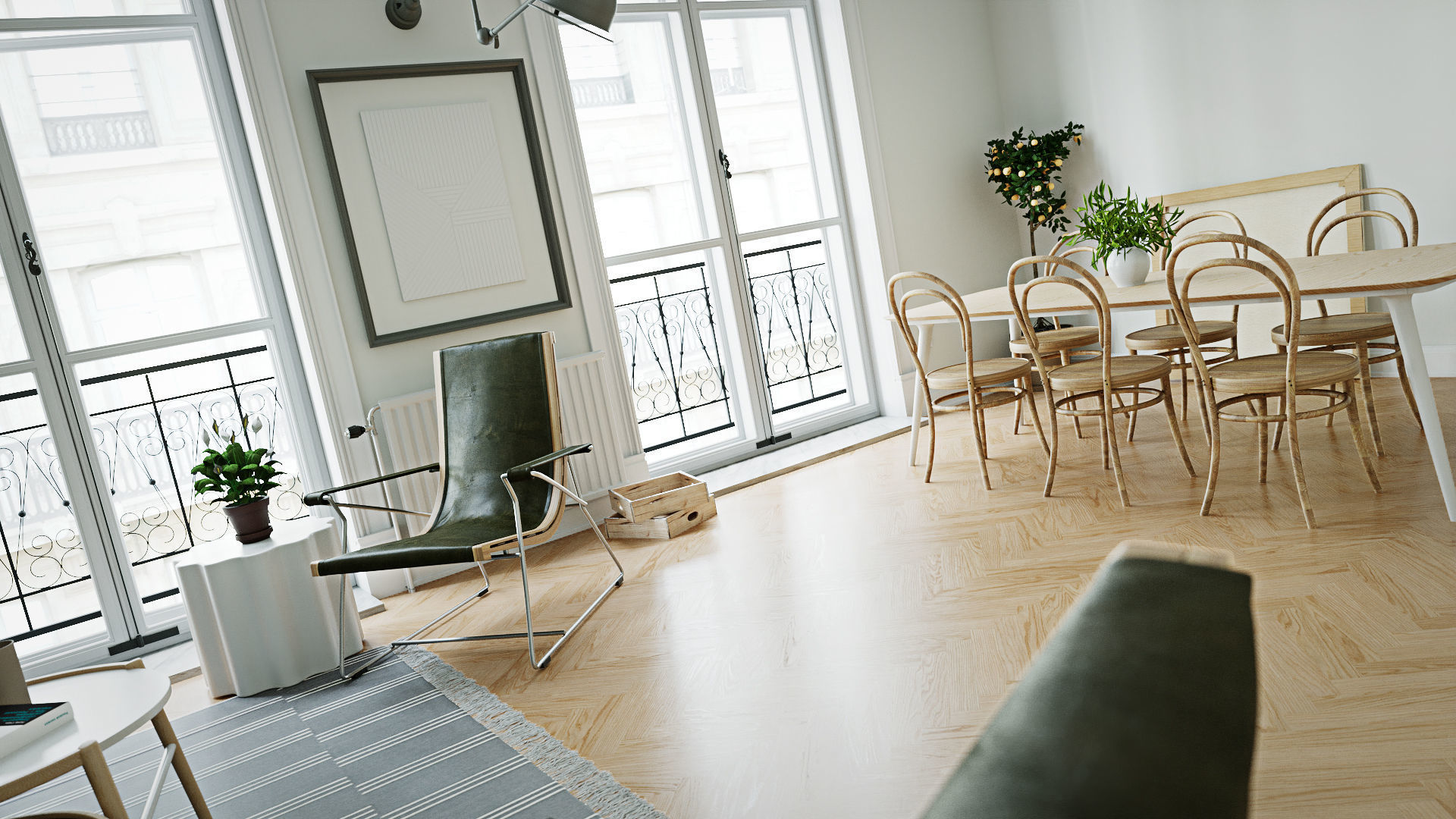 CA - Scandinavian interior scene 3D model_3