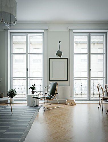 CA - Scandinavian interior scene 3D model 2