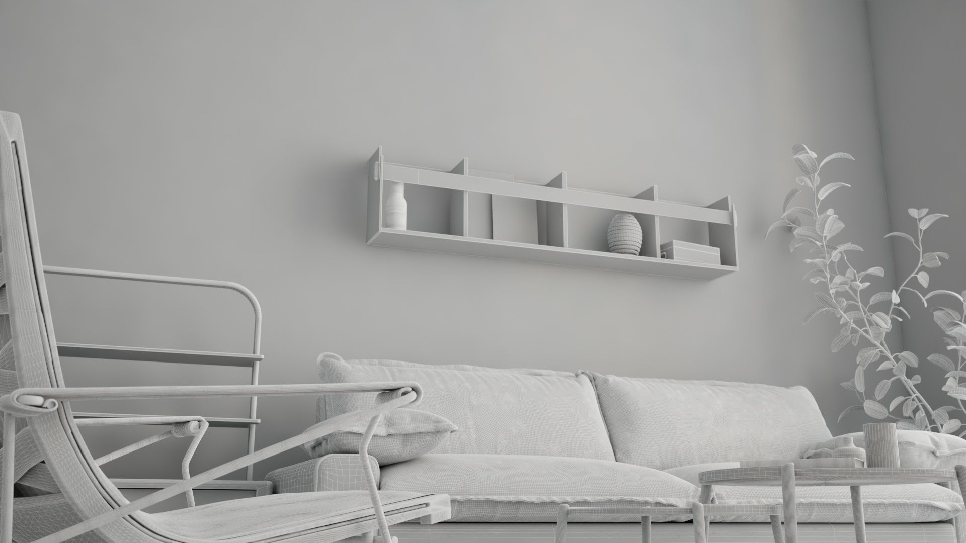 CA - Scandinavian interior scene 3D model_9