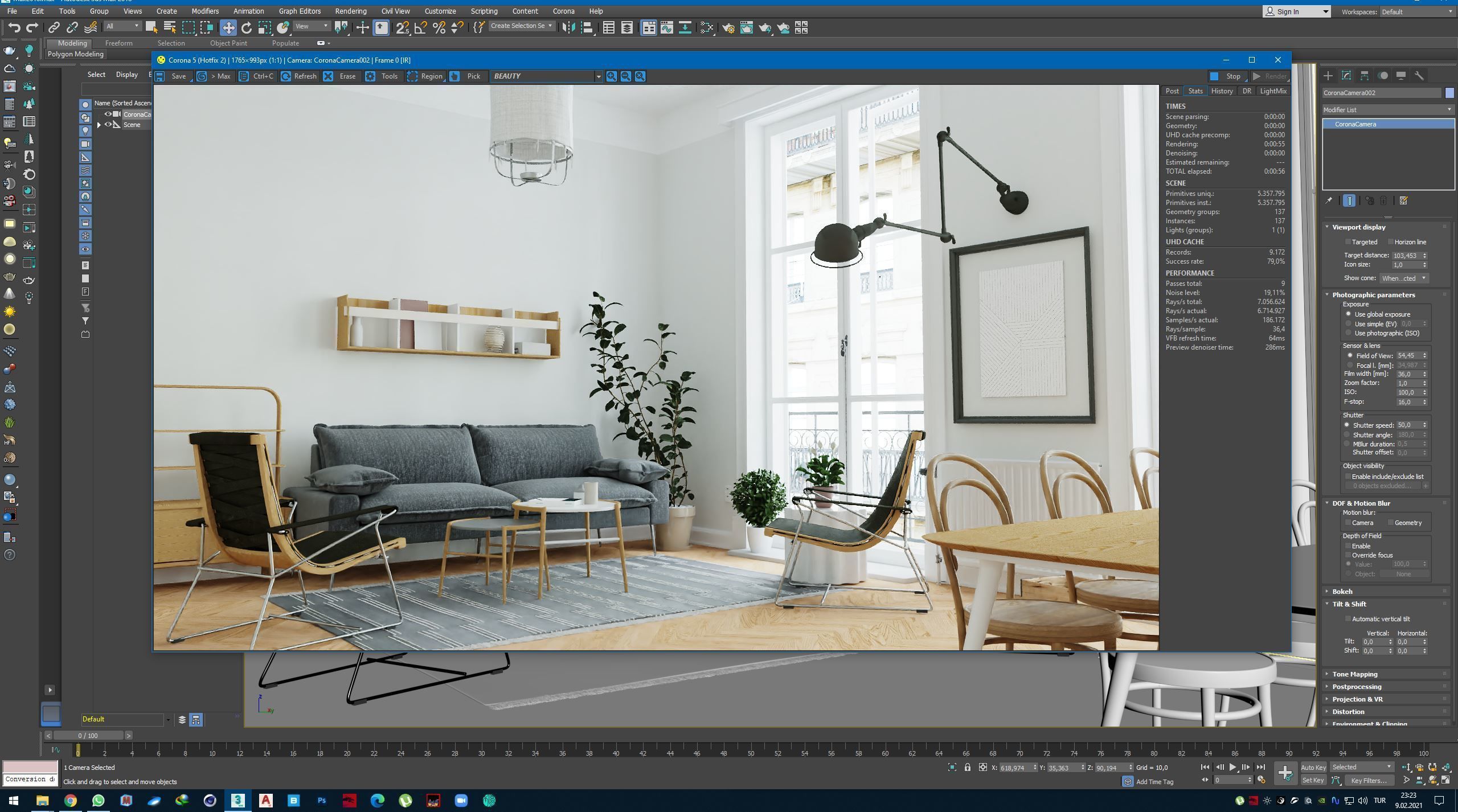 CA - Scandinavian interior scene 3D model_5
